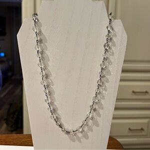 Silpada 925 Sterling Silver Glass Nugget  Toggle 35" Long Necklace Signed